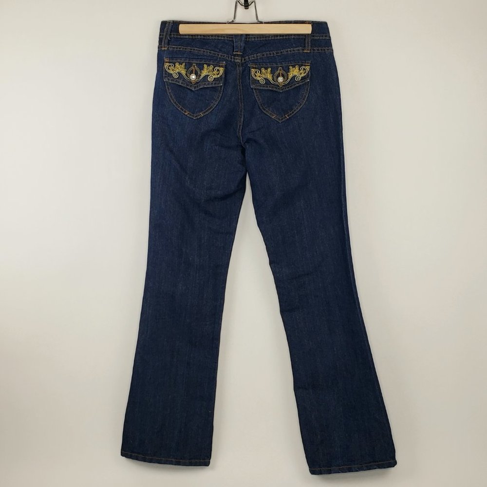 d. Jeans Gold Embellished Jeans with Gold Sheen